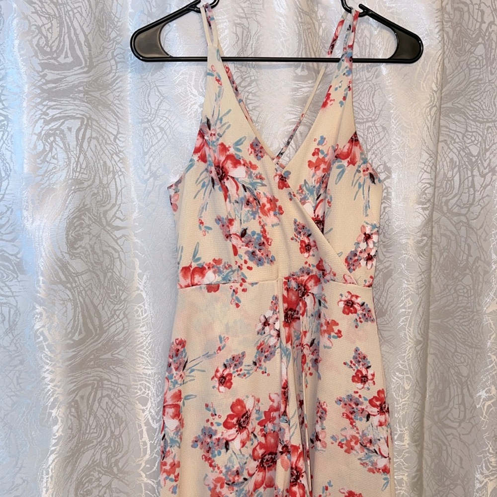 Floral Romper with Train